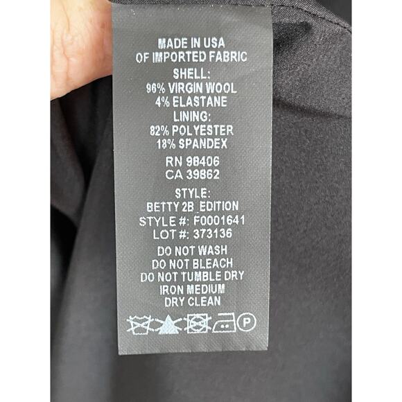 Theory Black Dress Women's Size 6 Pencil Sleeveless Work Wear Virgin Wool - Picture 9 of 12